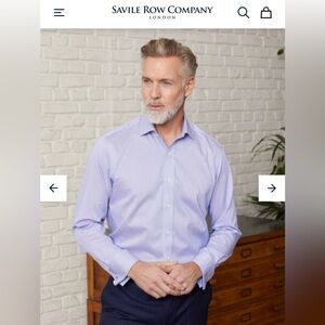 Seville row London blue dress shirt size-15.5